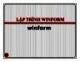 Bài giảng Lập trình trực quan C# - Chương 3: Lập trình Winform