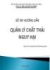 Sổ tay hướng dẫn quản lý chất thải nguy hại