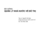Bài giảng Quản lý nhà nước về đô thị - ThS. Nguyễn Viết Định