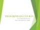 Bài giảng Thẩm định giá căn bản - Gv Lê Minh Phương Mai