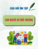 Câu hỏi ôn tập Con người và môi trường