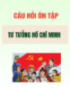 Câu hỏi ôn tập học phần Tư tưởng Hồ Chí Minh