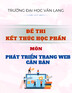 Đề thi kết thúc học phần học kì 2 môn Phát triển trang web căn bản năm 2024-2025