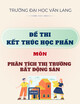 Đề thi kết thúc học phần học kì 2 môn Phân tích thị trường bất động sản năm 2024-2025