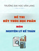 Đề thi kết thúc học phần học kì 2 môn Nguyên lý kế toán năm 2024-2025 có đáp án (Lần 1)