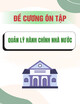 Đề cương ôn tập môn Quản lý hành chính Nhà nước